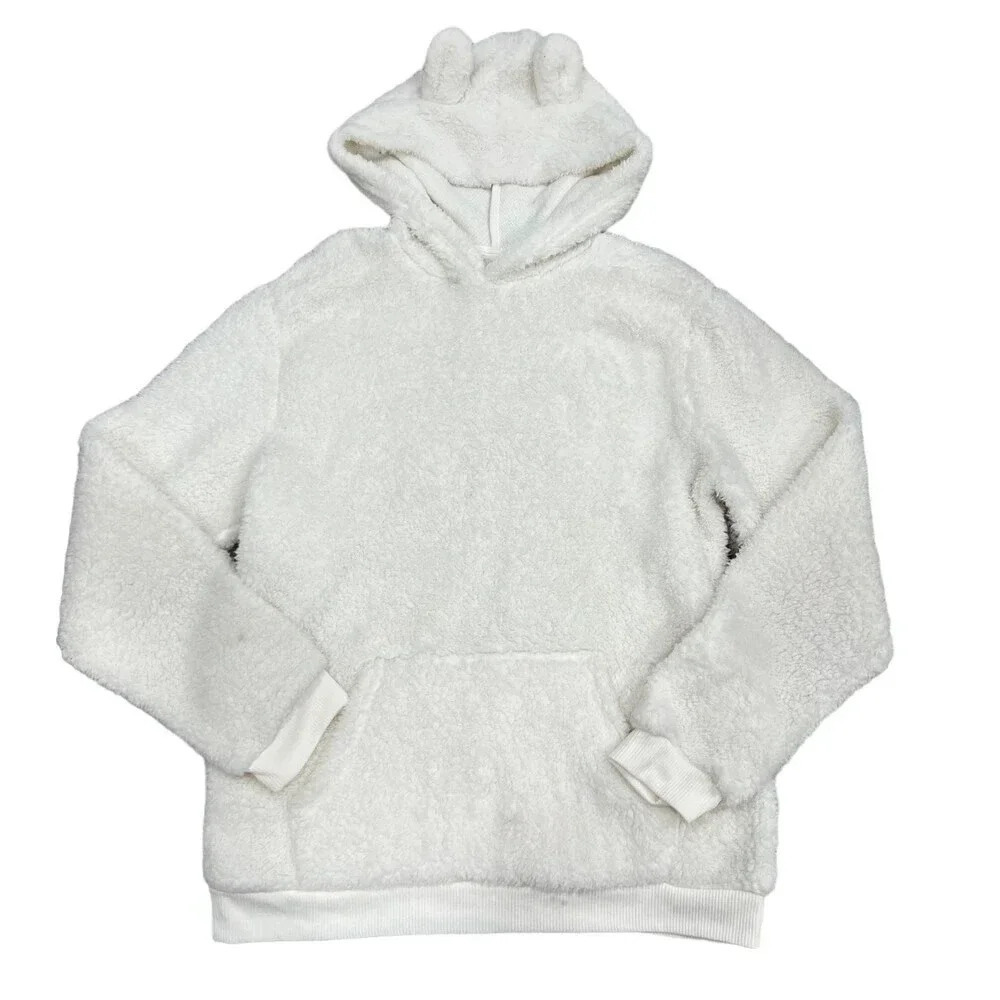 Wondershop White Plush Hoodie M